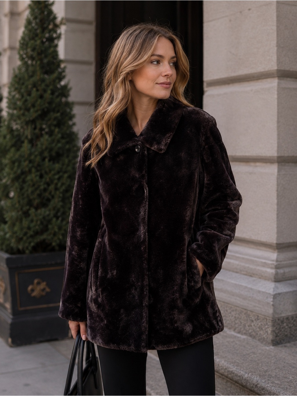 Donny Brook Vintage 60s 70s Luxurious Faux Fur Teddy Coat Size S Retro Cozy